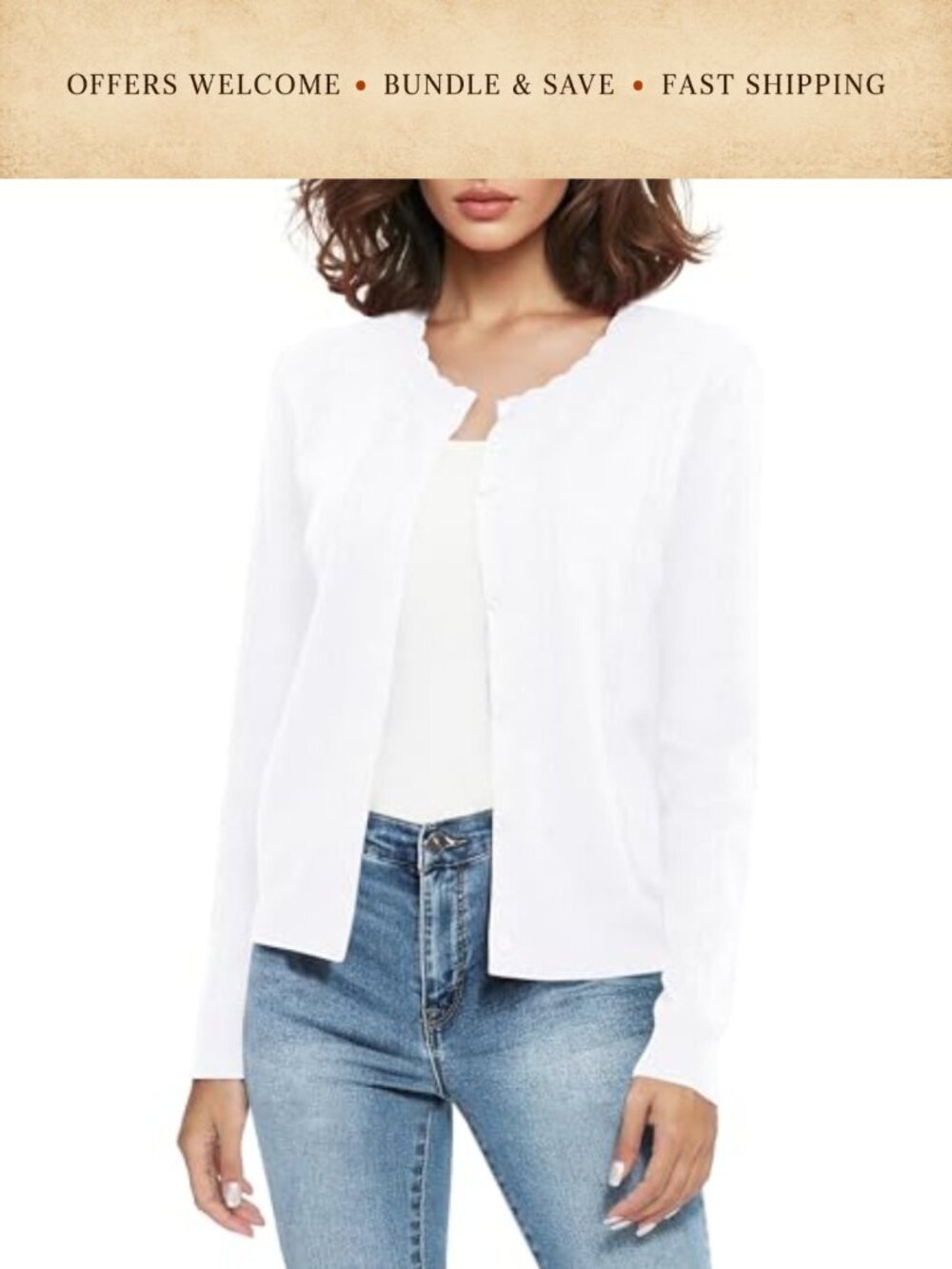 Womens Long Sleeve Open Front Cropped Knit Shrug Cardigan